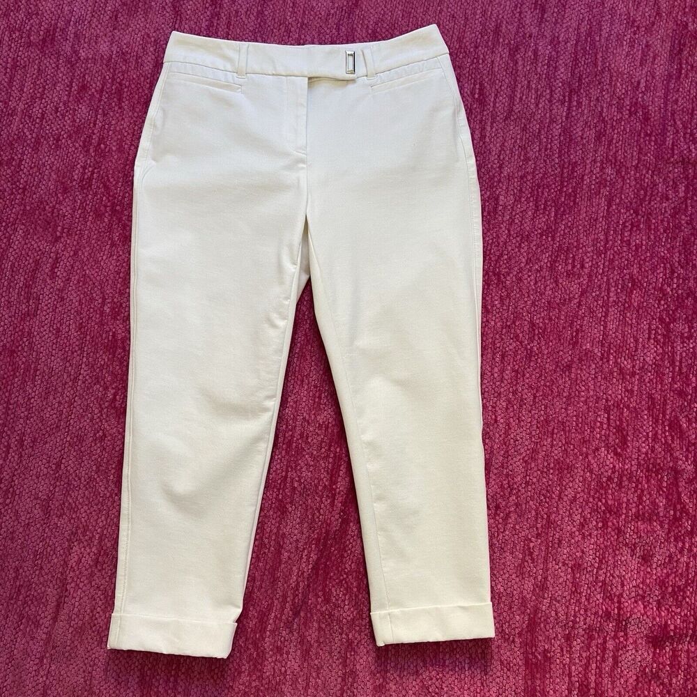 White House Black Market The Slim Crop Pants White Size 2P
